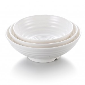 Melamine Round Noodle Bowl White - 15 x 6.2cm