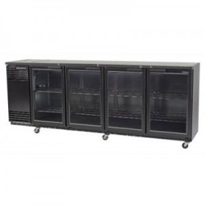 Skope BB780 4SW BackBar Series Four Swing Doors Bench Fridge - 2620mm