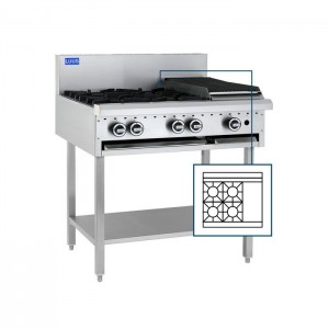 LUUS BCH-4B3P – 900mm Wide Essentials Cooktop 4 Burners & Grill