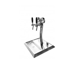 Two Way Beer Tower with tap, led chrome plated - BTS-2W