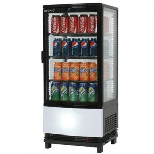 Bromic CT0080G4BC Countertop Beverage Chiller Curved Glass Black - 80 Litre