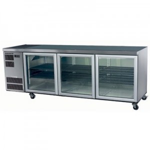 Skope CC500 Slimline Series Three Door Bench Fridge - 2210mm