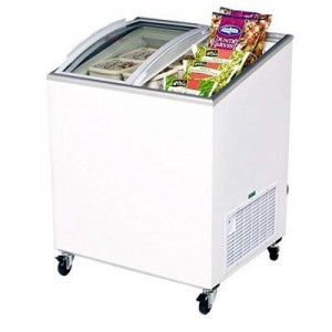 Bromic CF0200ATCG Angle Top Curved Glass Chest Freezer - 176 Litre