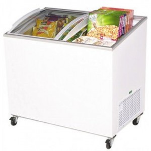 Bromic CF0300ATCG Angle Top Curved Glass Chest Freezer - 264 Litre