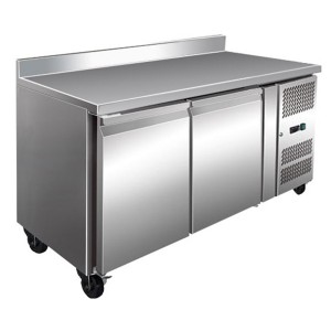 FE2100TFSP Two Door Bench Fridge With Splashback 260L