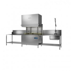Hobart PROFI UXTLH Twin Chamber Pass Through High Hood Utensil Washer