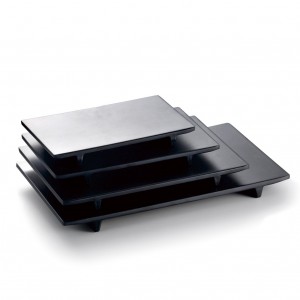 Melamine Retangular Sushi Plate Matte Black 10.5"- 27.1 x 17.9 x 2.3cm
