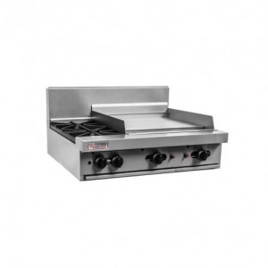 Trueheat RC Series RCT9-2-6G-LP - 2 Burner and Griddle Combination Cooktop LP