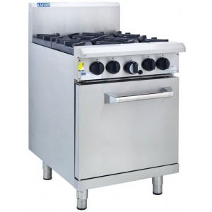 LUUS RS-2B3C – 600mm Professional Oven, 2 Burners & 300mm Char