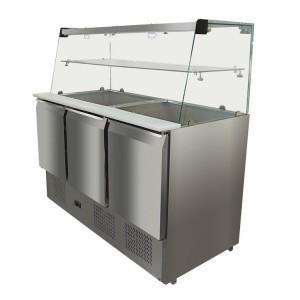 S903GC Three Door Compact Workbench Food Service Fridge