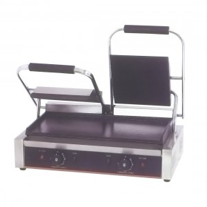 Electric Contact Grill Double Top Grooved and Bottom Flat 1.8KW+1.8KW - TCG-813CKW