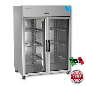 TD1400BTG Premium Double Glass Door Upright Freezer - 1400 Litre