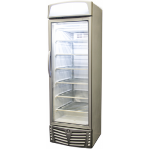 Bromic UF0440LS LED Glass Door Static Freezer w/Lightbox - 440 Litre