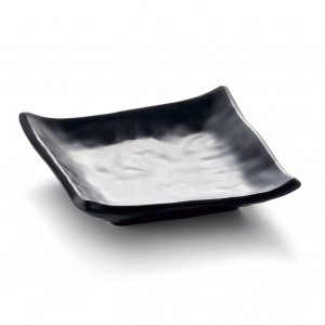 Melamine Square Plate Matte Black 5"- 13 x 13 x 3.3cm