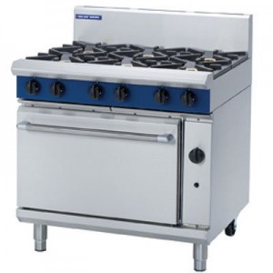 Blue Seal Heavy G506D/C/B/A 900mm 6 Burner Gas Static Oven Range