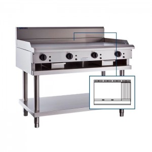 LUUS CS-9P3C – 1200mm Wide Professional Grill & Chargrill With Shelf