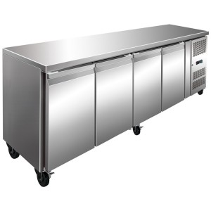 FE4100TN S/S Four Door Bench Fridge 511L