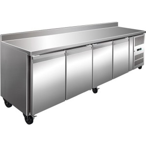 FE4100TFSP Four Door Bench Fridge with Splashback 511L