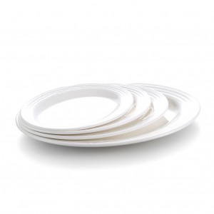 Melamine Oval Plate Narrow Rim White - 22.8 x 16.9 x 1.8cm