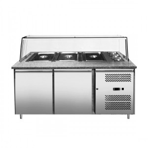 2 door noodle bar with chopping board fit 1/1 GN pan - NB2100TNS