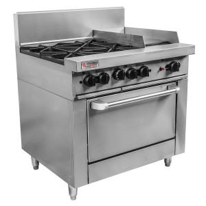 Trueheat RC Series RCR9-4-3G-NG - Four Open Top Burners NG Oven Range