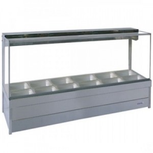 Roband S26/S26RD Square Glass Hot Food Display Bars