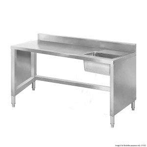 SSB6-1400 Sink Work Bench with Splashback 1400mm