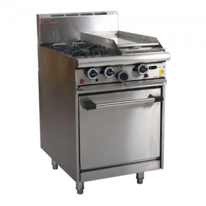 TrueHeat RCR6-2-3G – 2 Burner Gas Cooktop & 300mm Griddle with Oven